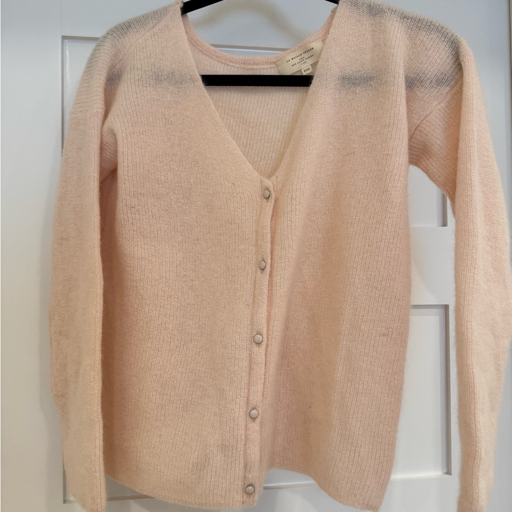Sezane Barry Cardigan Sweater in Rosy Beige NWOT - Picture 2 of 4